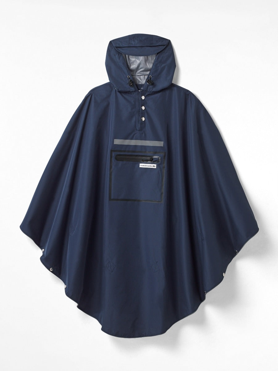 The Rain Wear | Navy Poncho. - Rain Wear